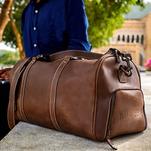 Mens Leather Duffle Bag Vintage