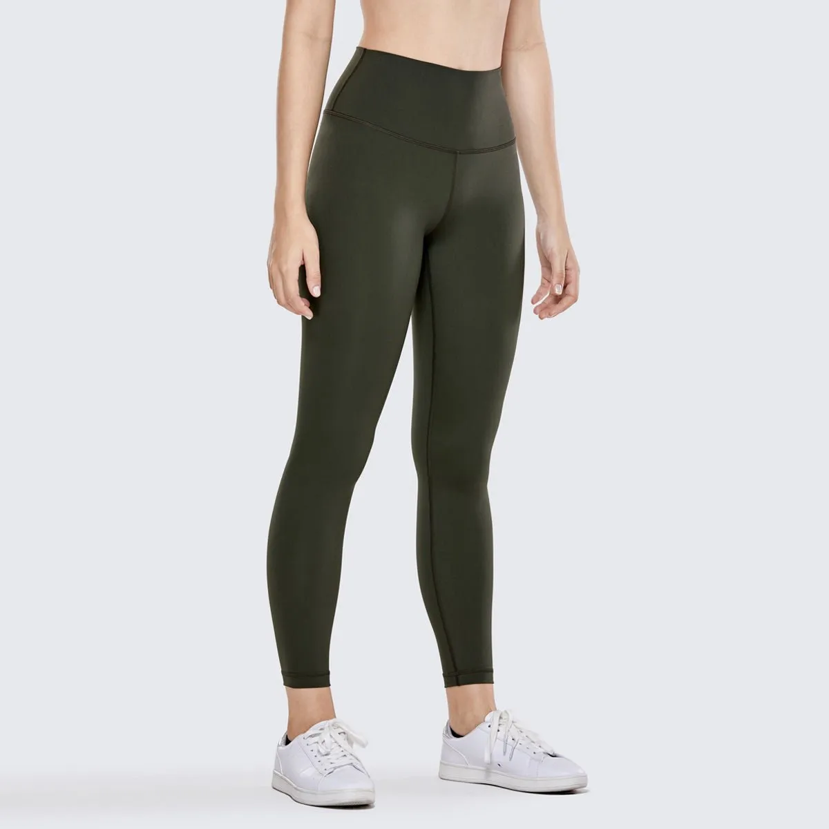 Micro-massage Compression Thick High Waisted Green Workout Leggings