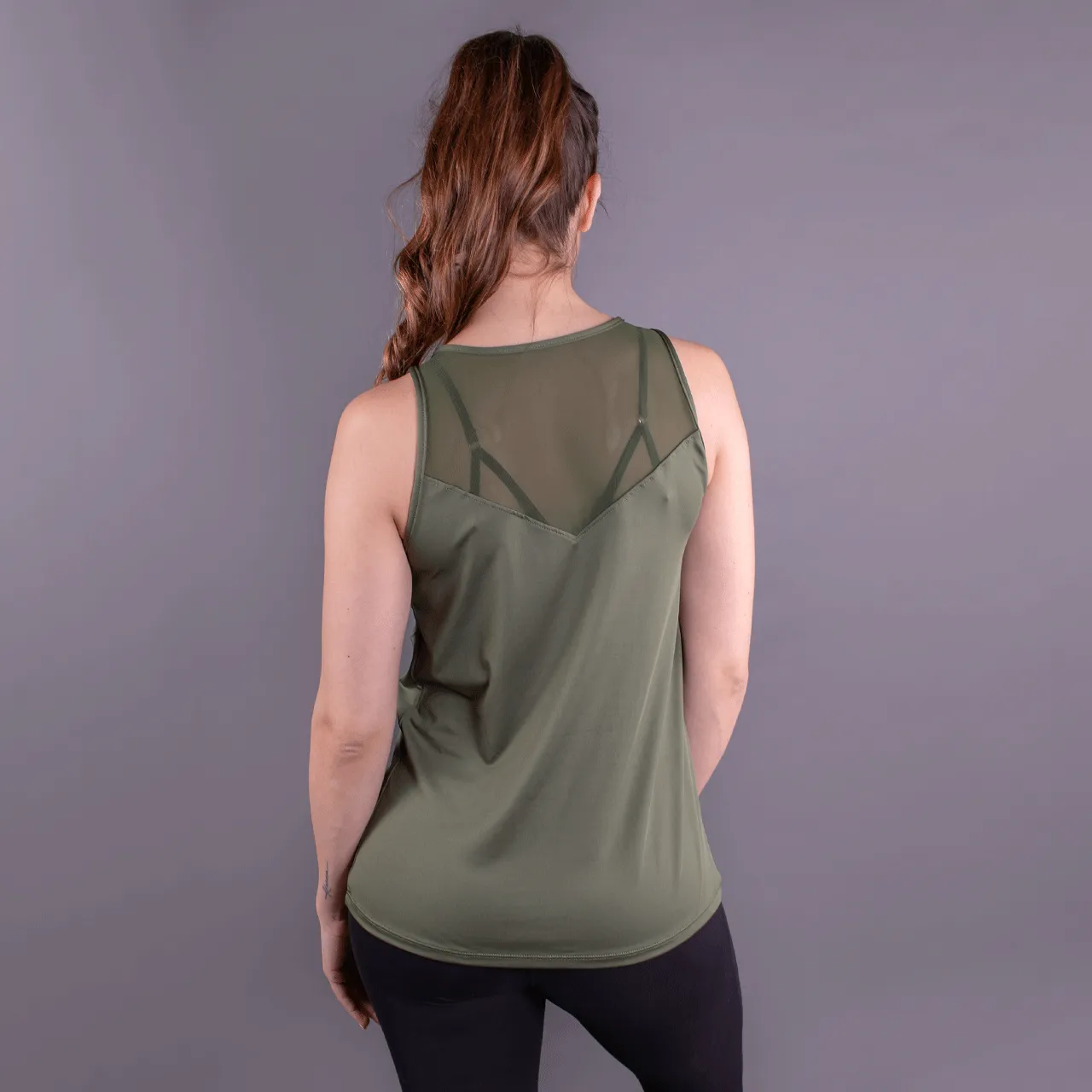 Military Green Chevron Racerback Tank