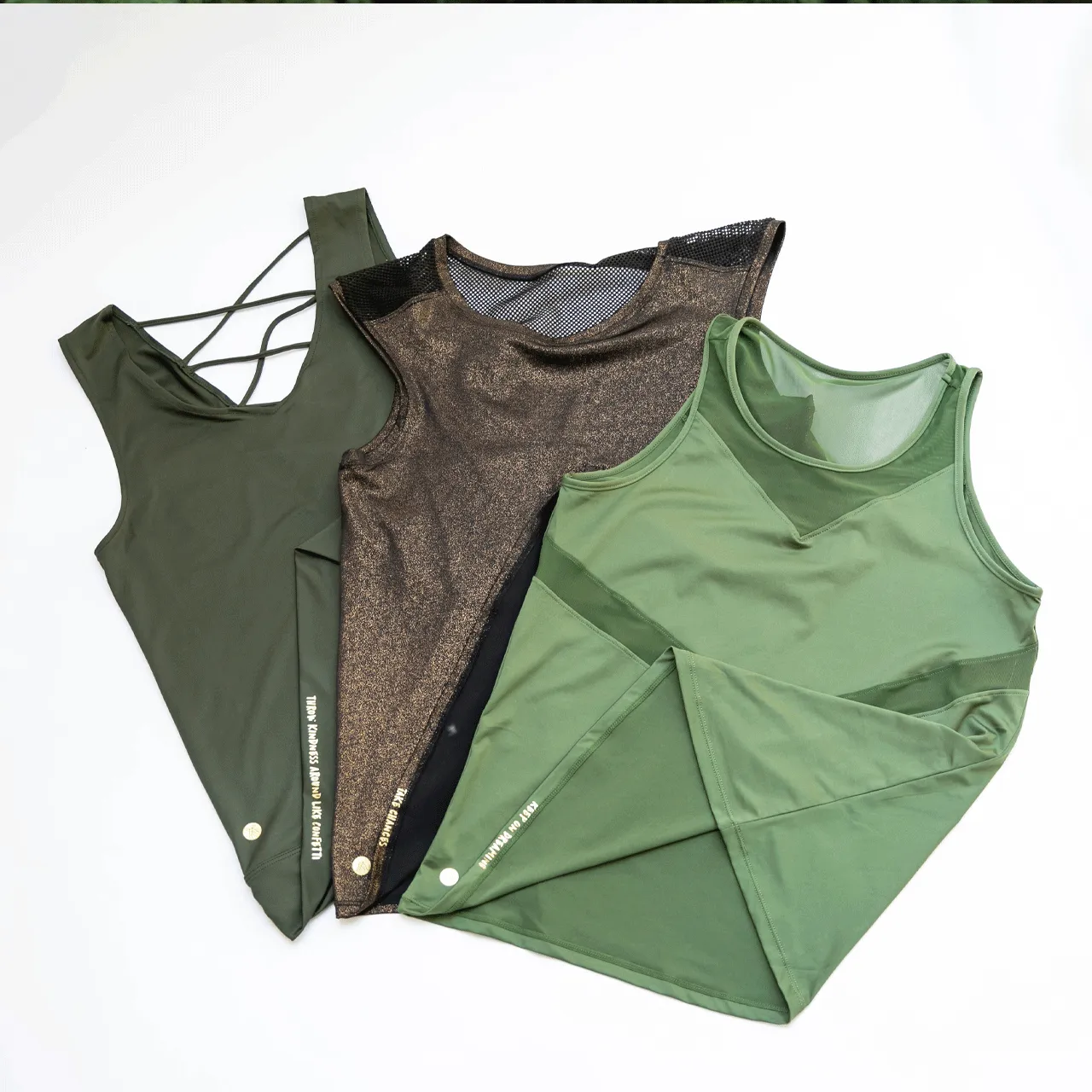 Military Green Chevron Racerback Tank