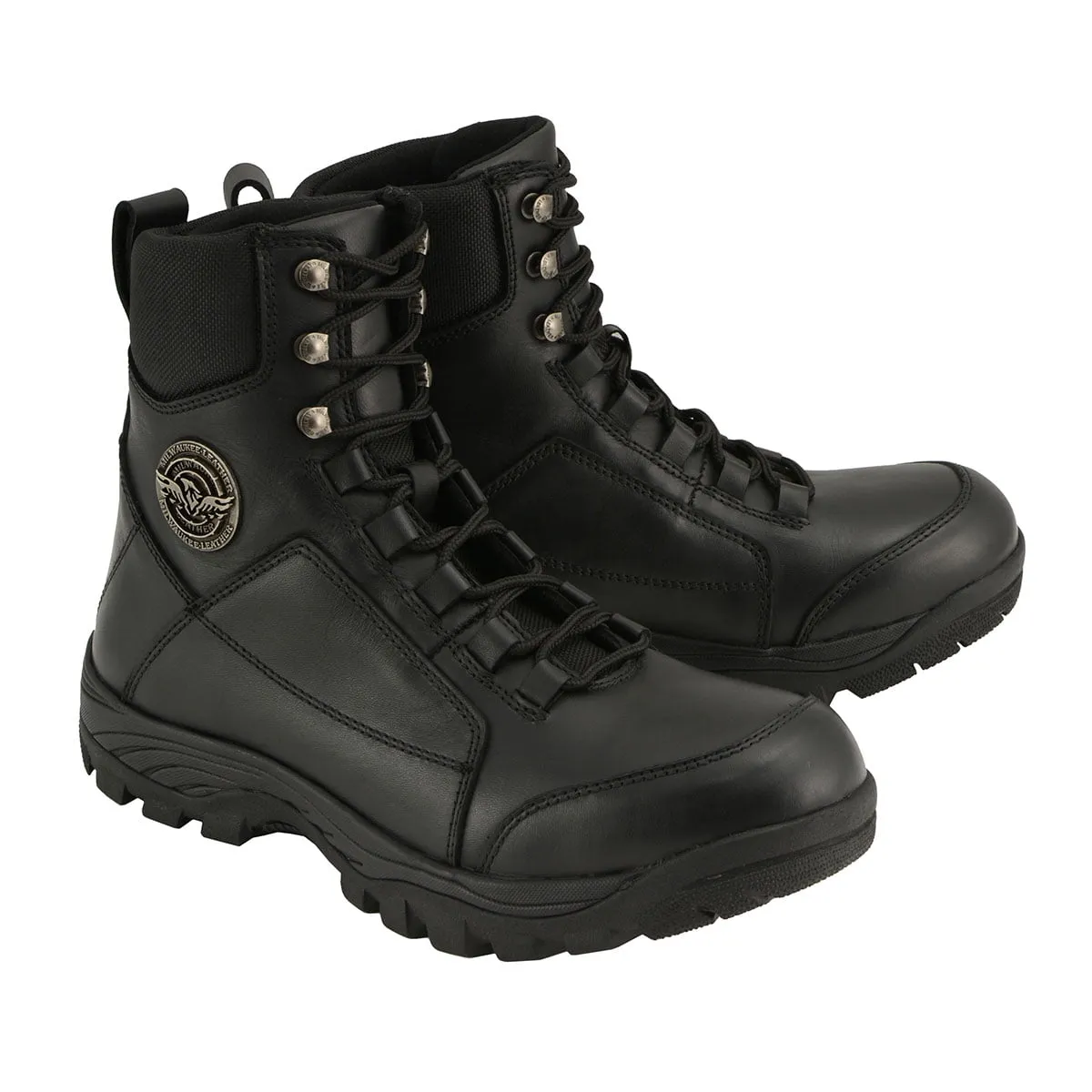 Milwaukee Leather MBM9081 Men’s Black Leather Swat Style-Tactical