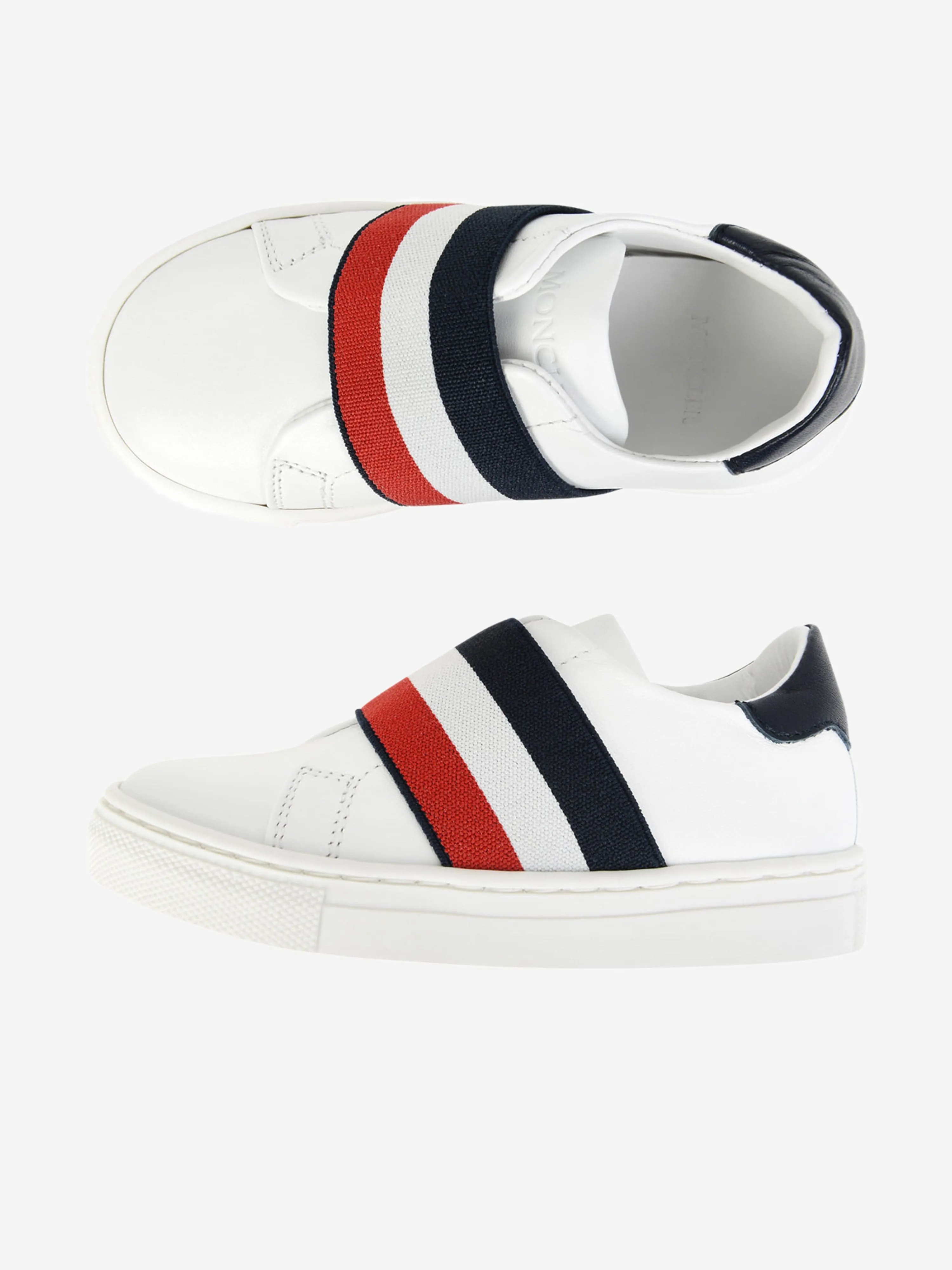 Moncler Enfant Moncler Leather Slip On Shoes