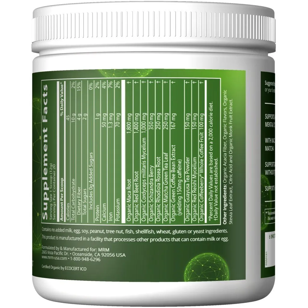 MRM (Metabolic Response Modifiers) Organic Pre-Workout Island Fusion 8 oz(240 gm) Powder