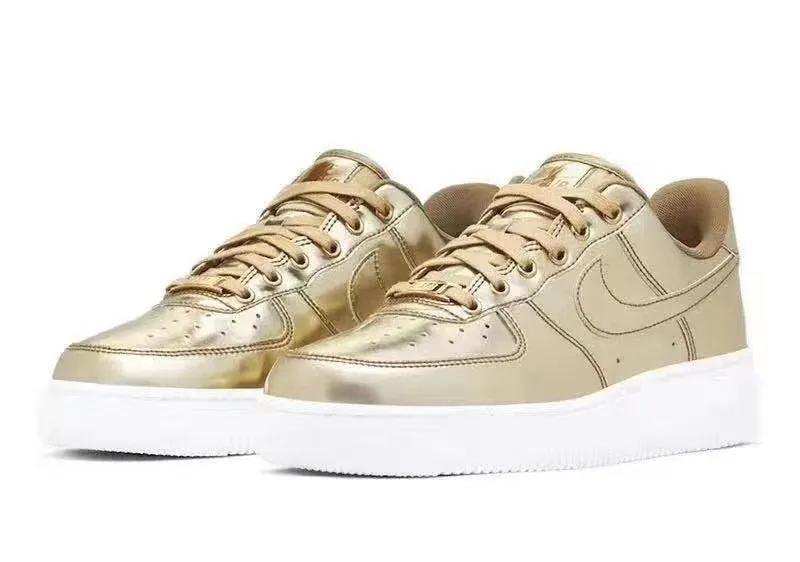 N A F 1 07 Patent Liquid Gold Men's Sneakers