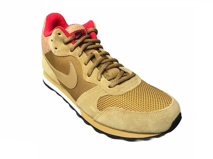 Nike scarpa sneakers da uomo alta MD Runner 2 Mid 807406 770 grano