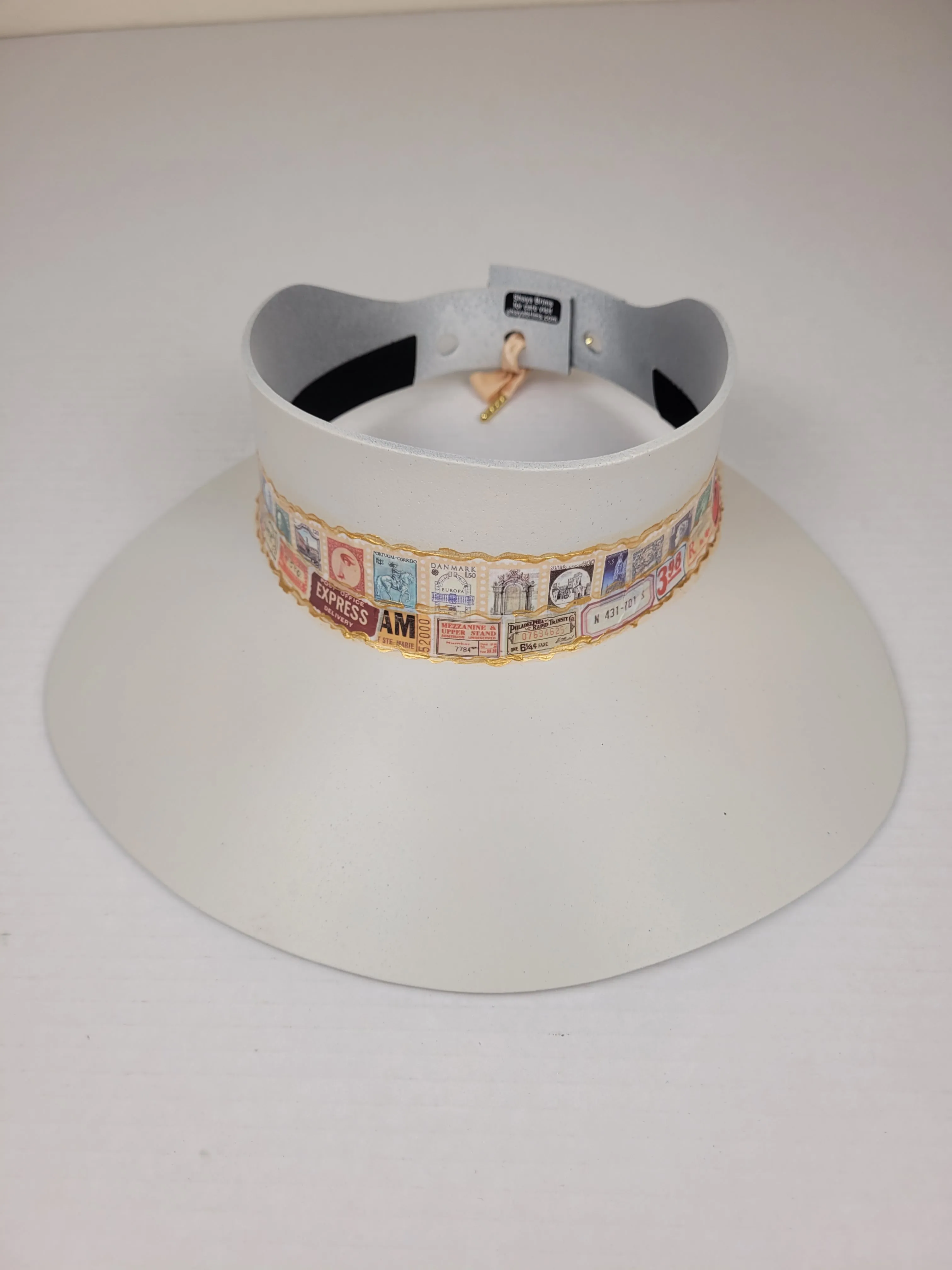 Off White "LadyEVA" Visor Hat with Stamp Themed Band