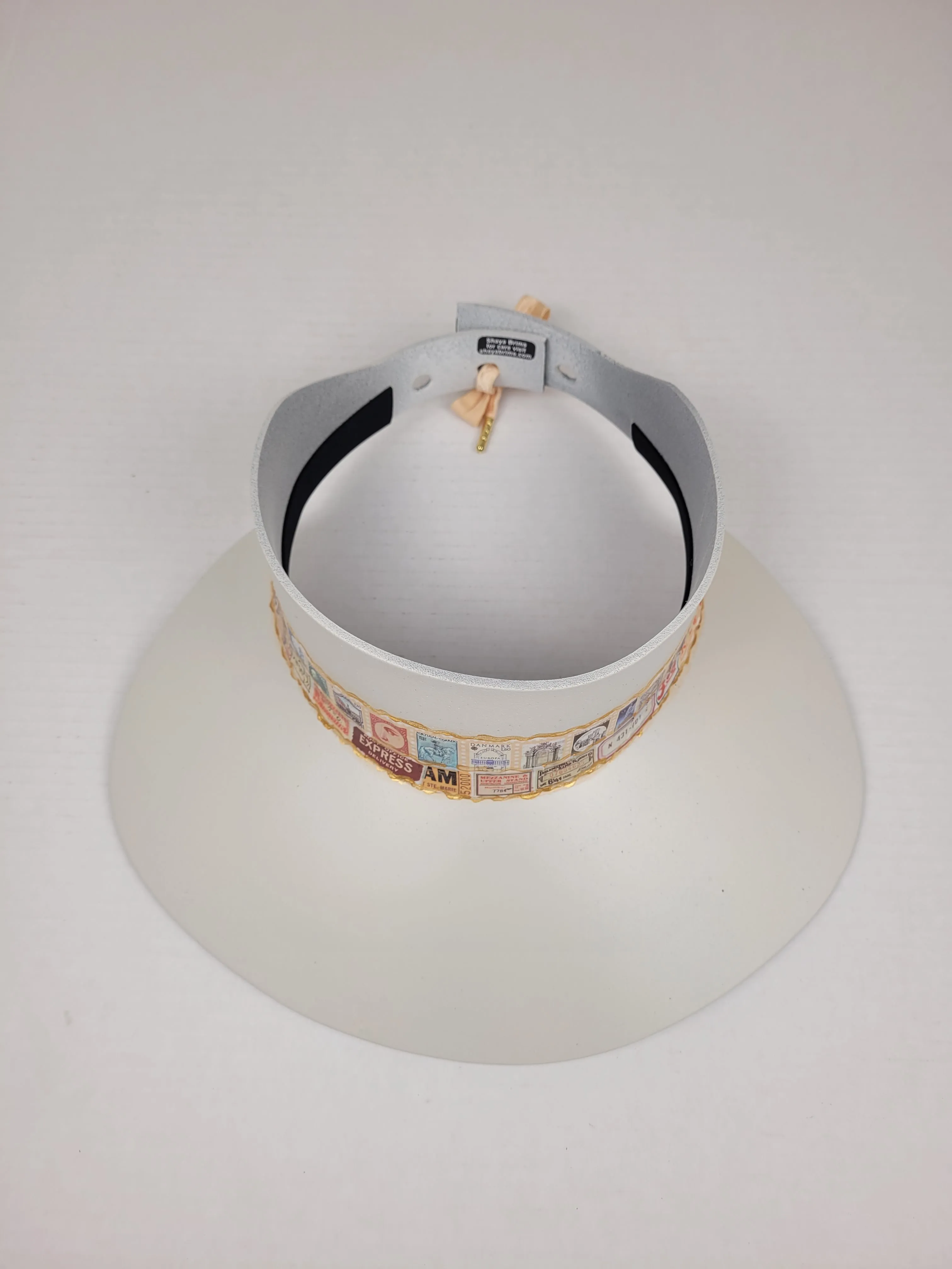 Off White "LadyEVA" Visor Hat with Stamp Themed Band