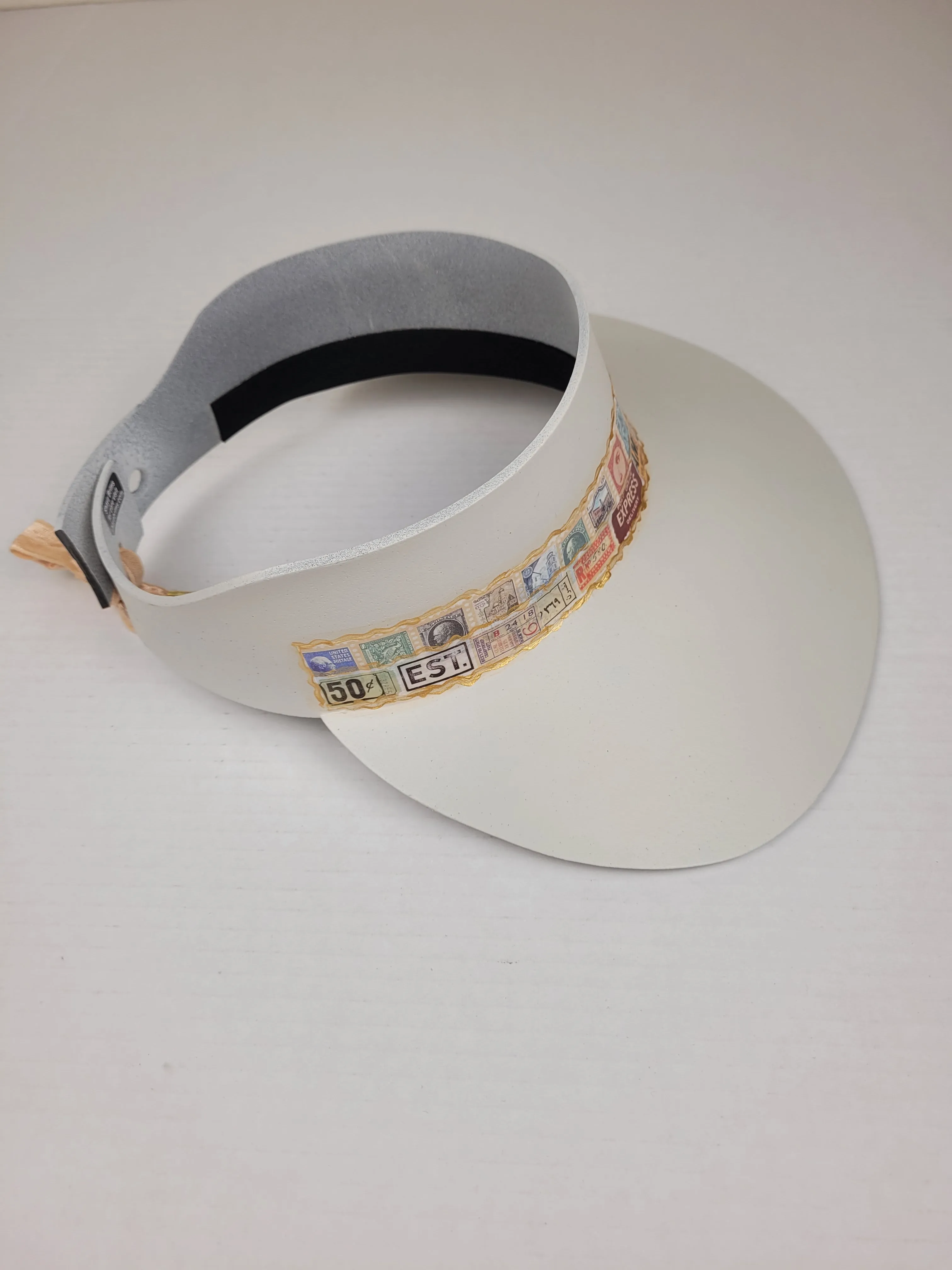 Off White "LadyEVA" Visor Hat with Stamp Themed Band