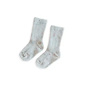 Organic Cotton Sprinkle Socks -- Milk