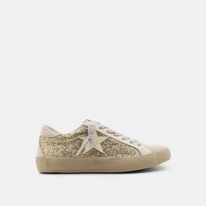 Paula Gold Glitter Star Sneakers