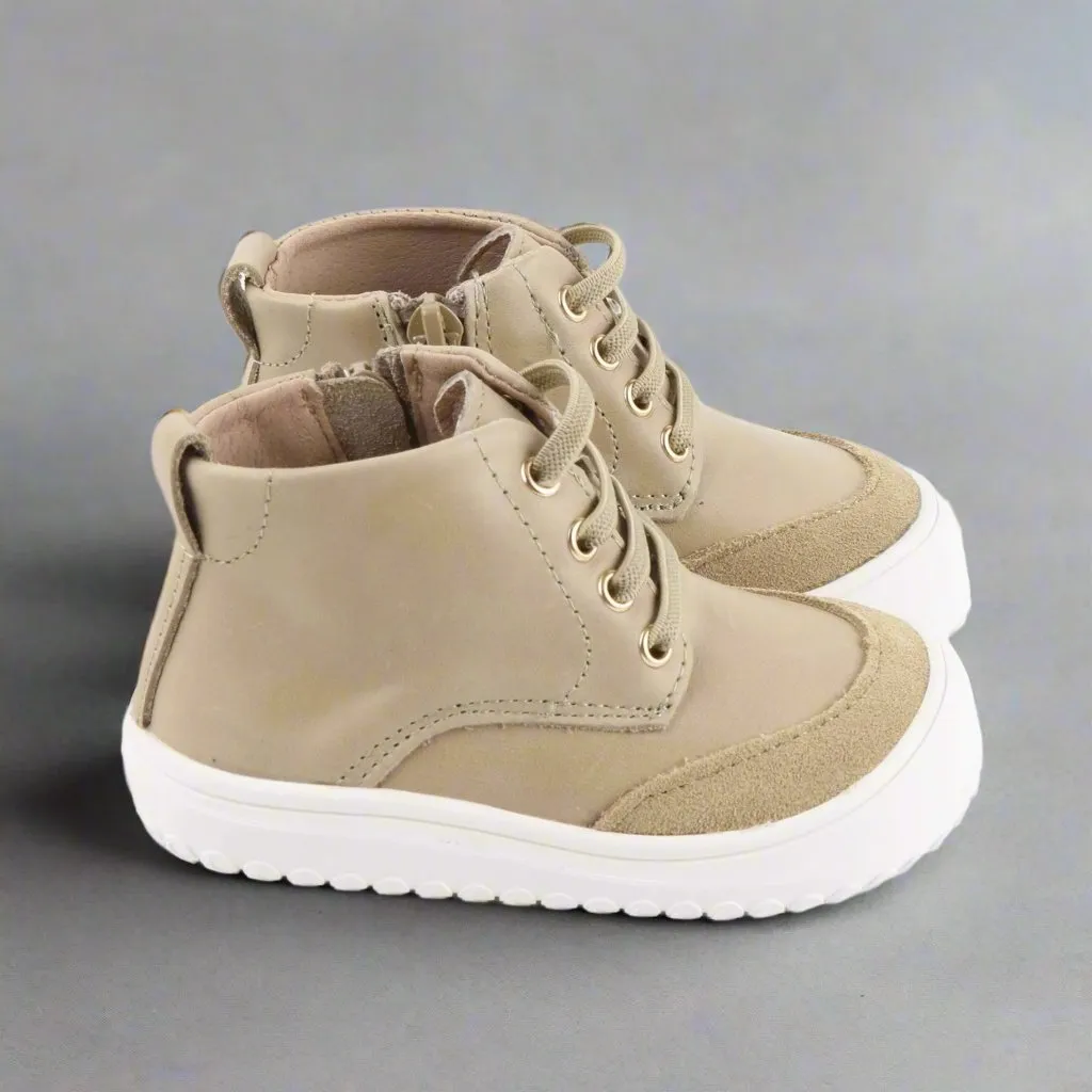 Play Perfect Beige High Top {Premium Leather}