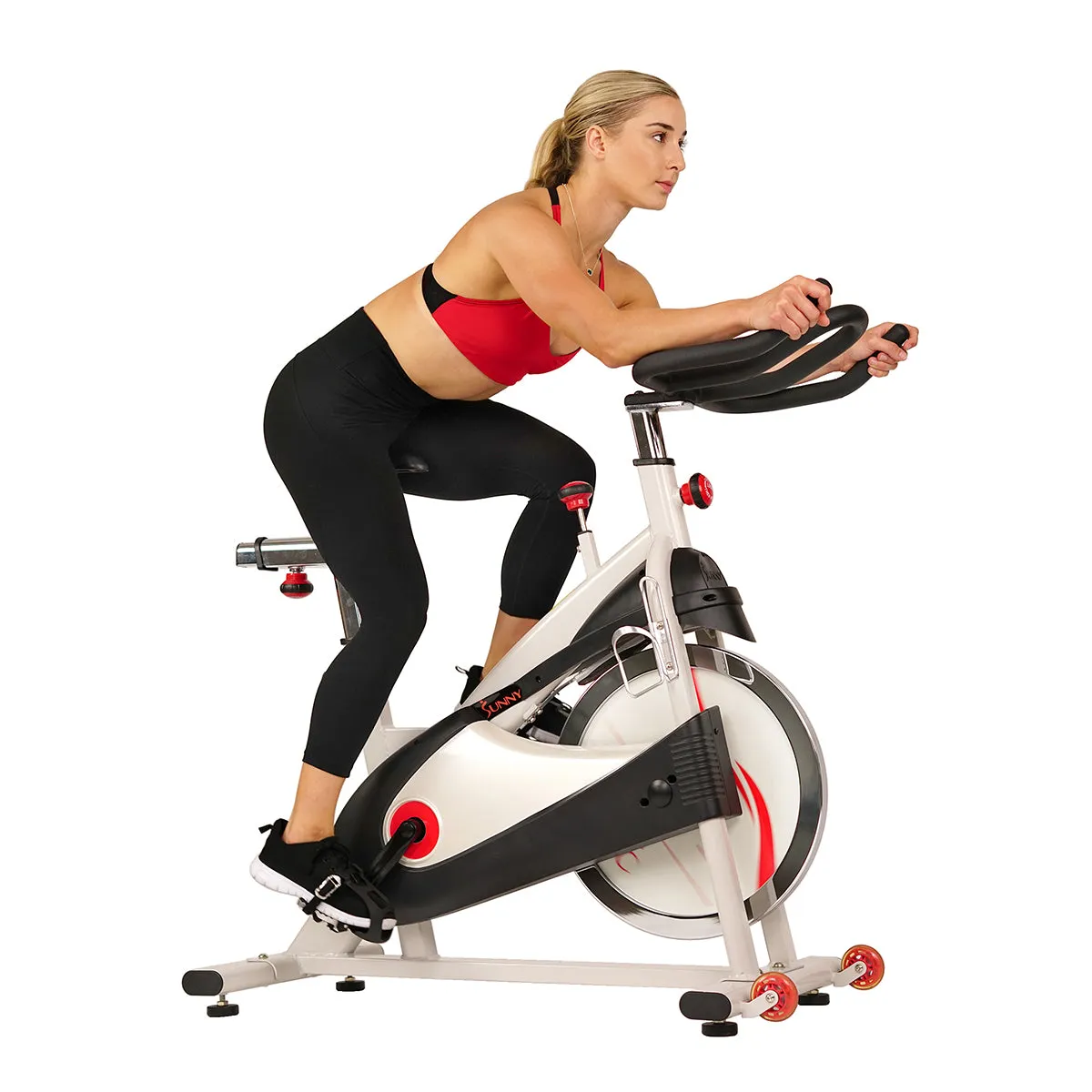 Premium Cycling Exercise Bike Indoor Fitness Belt Drive Clipless Pedal