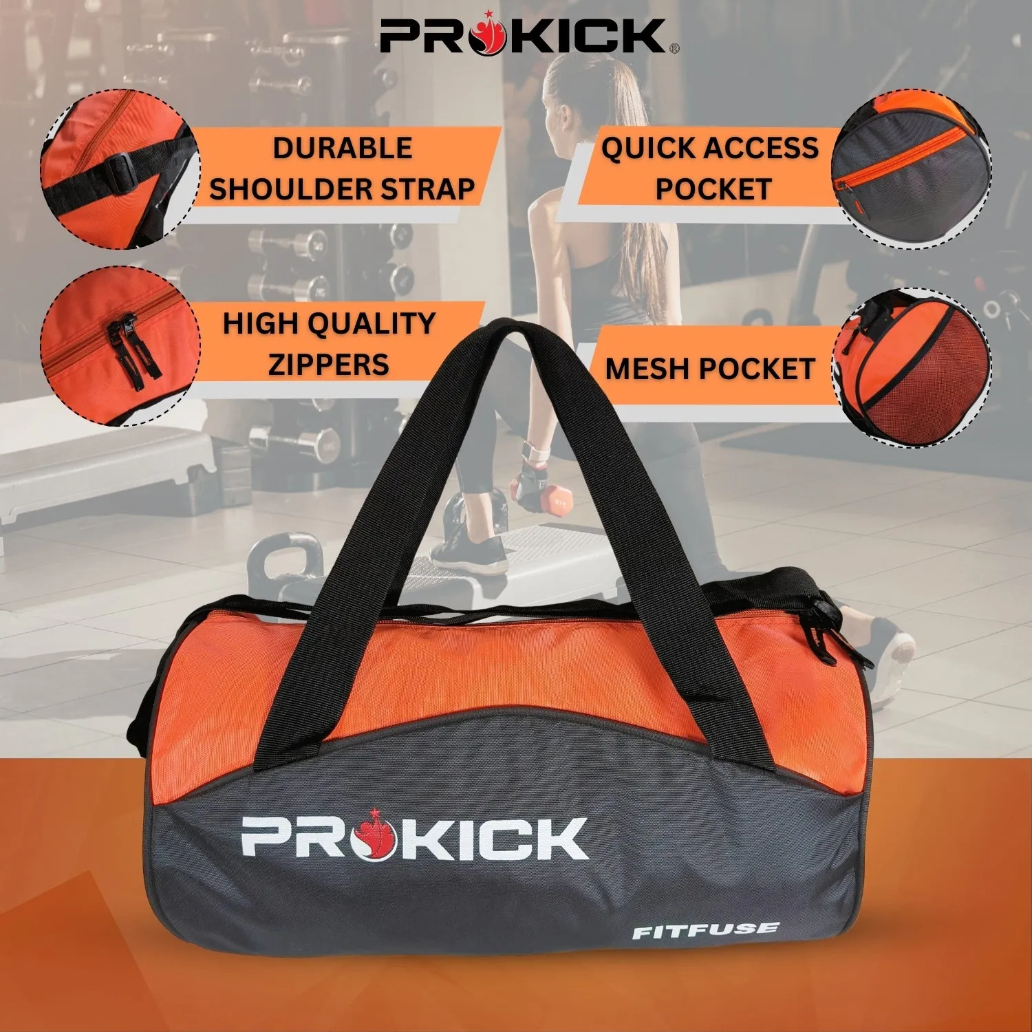 Prokick Fitfuse Gym Bag