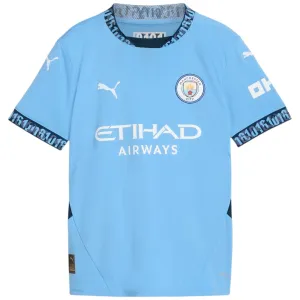 Puma Manchester City Football 2024/25 Short Sleeved Kids Home Jersey