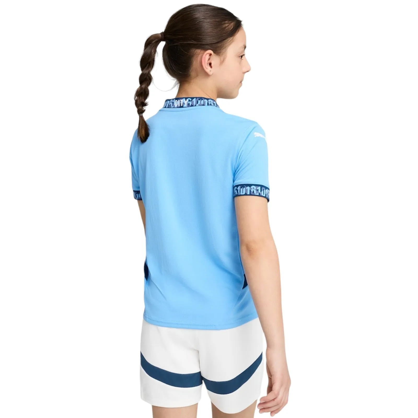 Puma Manchester City Football 2024/25 Short Sleeved Kids Home Jersey