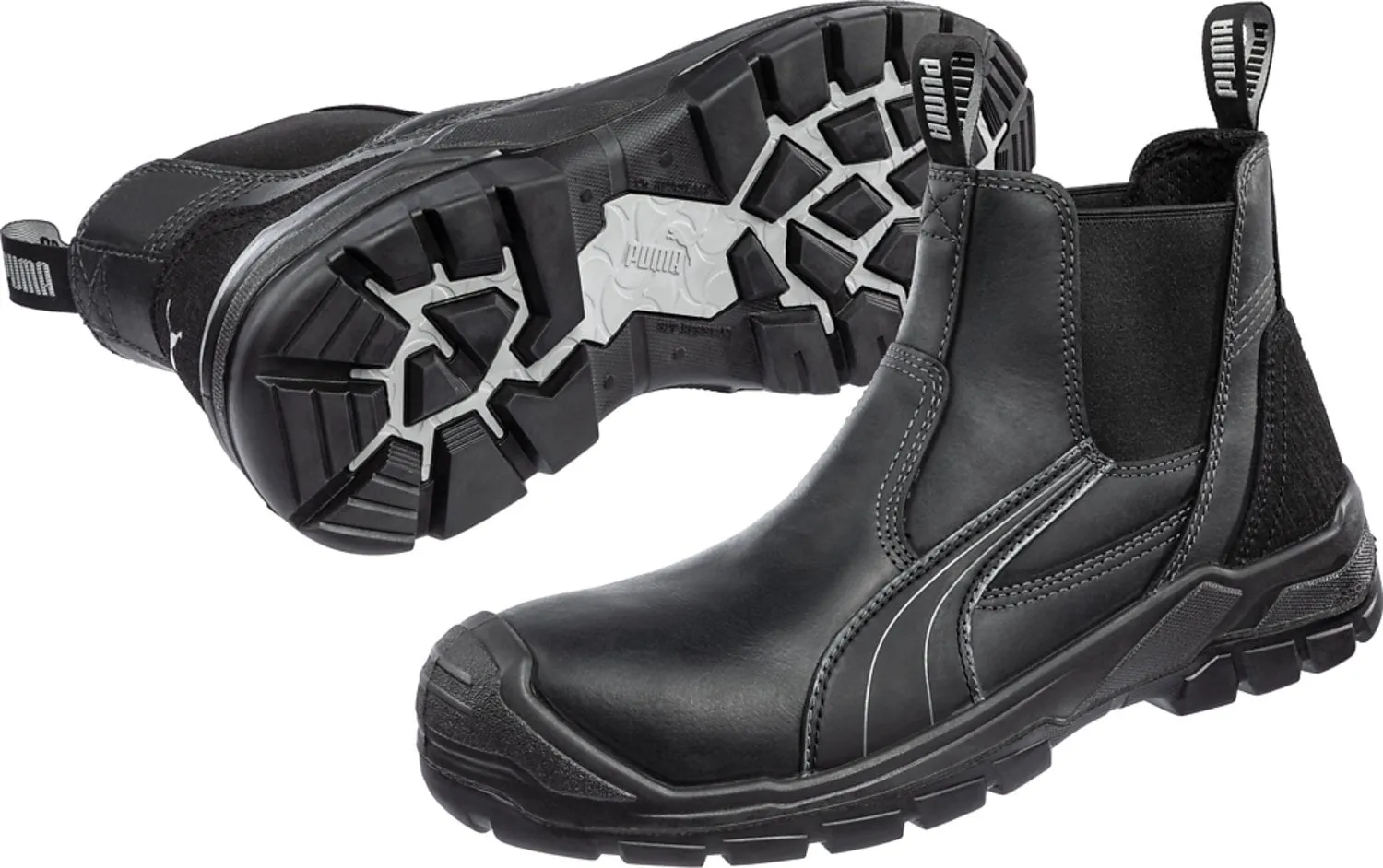 Puma Safety Mens Tanami CTX Mid EH WP ASTM Black Leather Work Boots