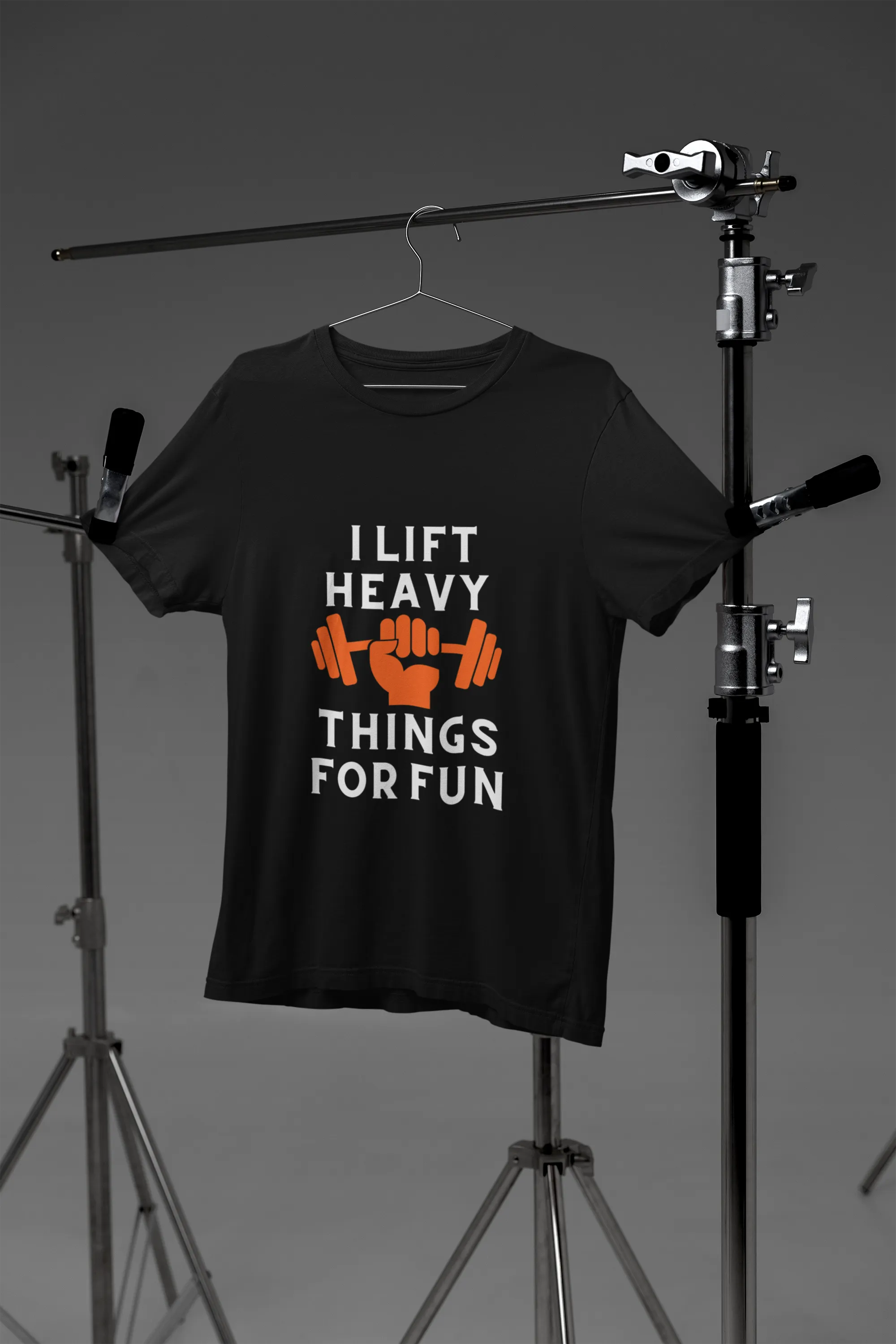 "I Lift Heavy Things For Fun" Premium Printed Gym T-Shirt for Active Workouts