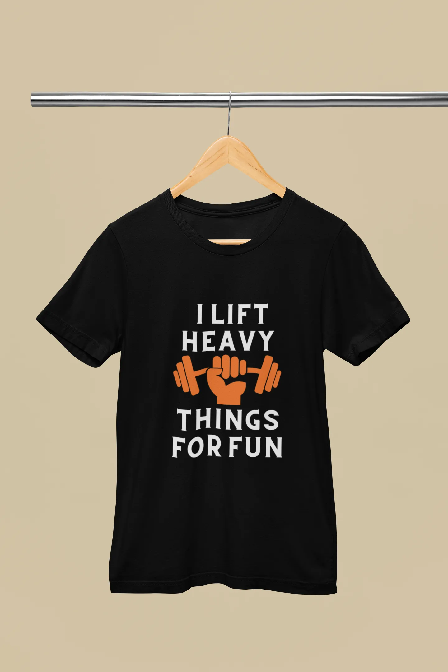 "I Lift Heavy Things For Fun" Premium Printed Gym T-Shirt for Active Workouts