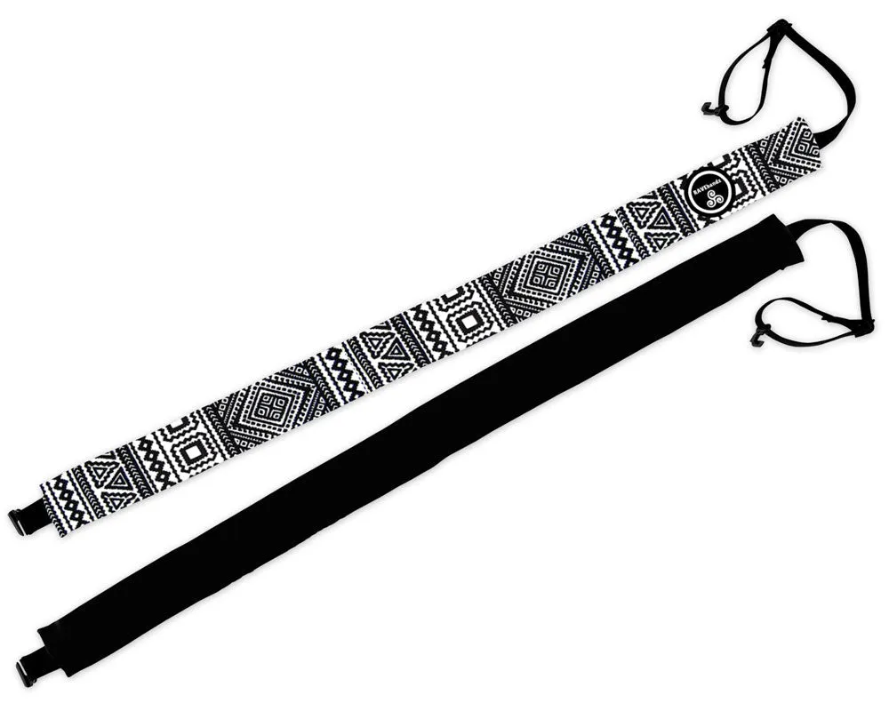 RAVEbandz Adjustable Headbands - (B&W Tribal)