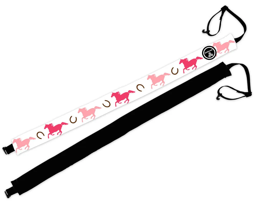 RAVEbandz Adjustable Headbands -(Pink Horses)