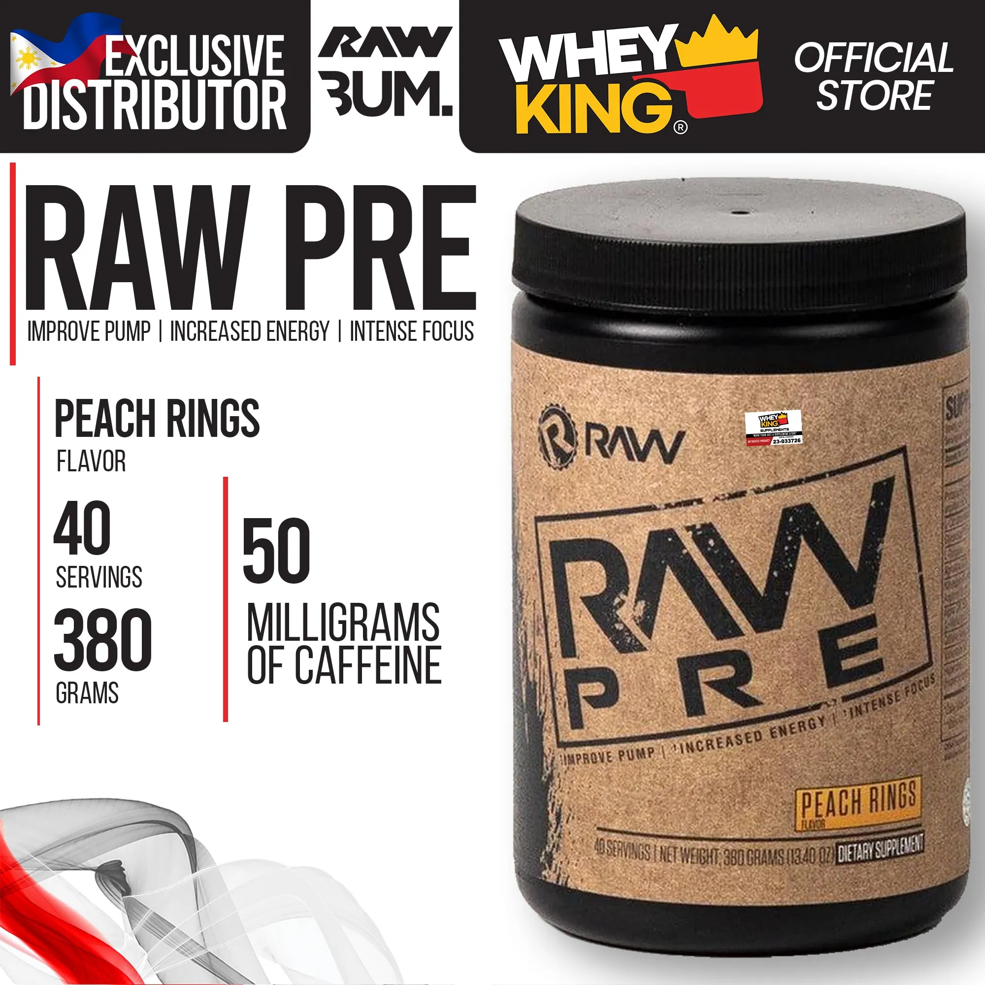 RAW Nutrition | CBUM - Raw Pre Workout with FREE BIDON