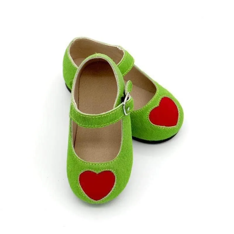 Ready to Ship- You're a Mean one Red Heart Mary Janes- Christmas/Holiday