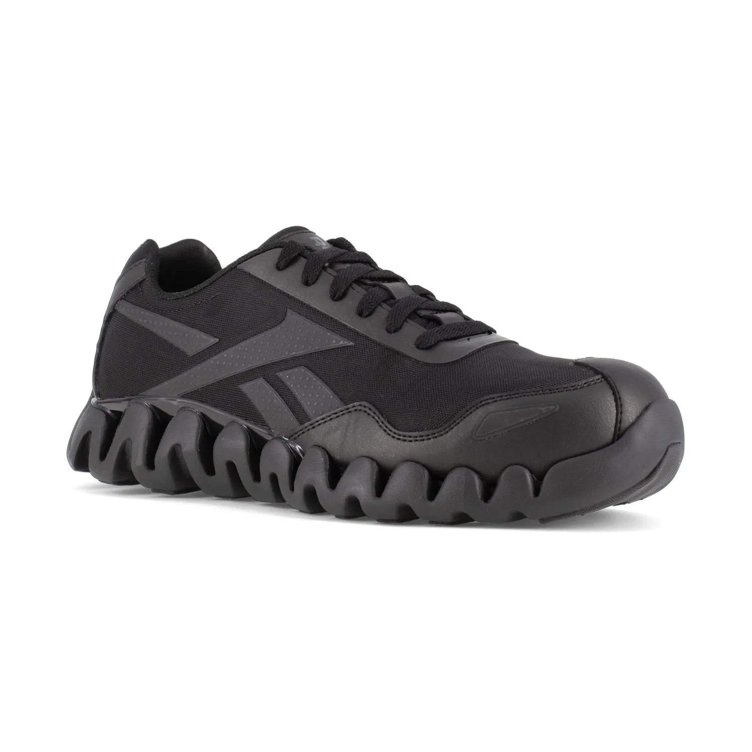 Reebok Mens Black Mesh Work Shoes Zig Pulse Athletic CT