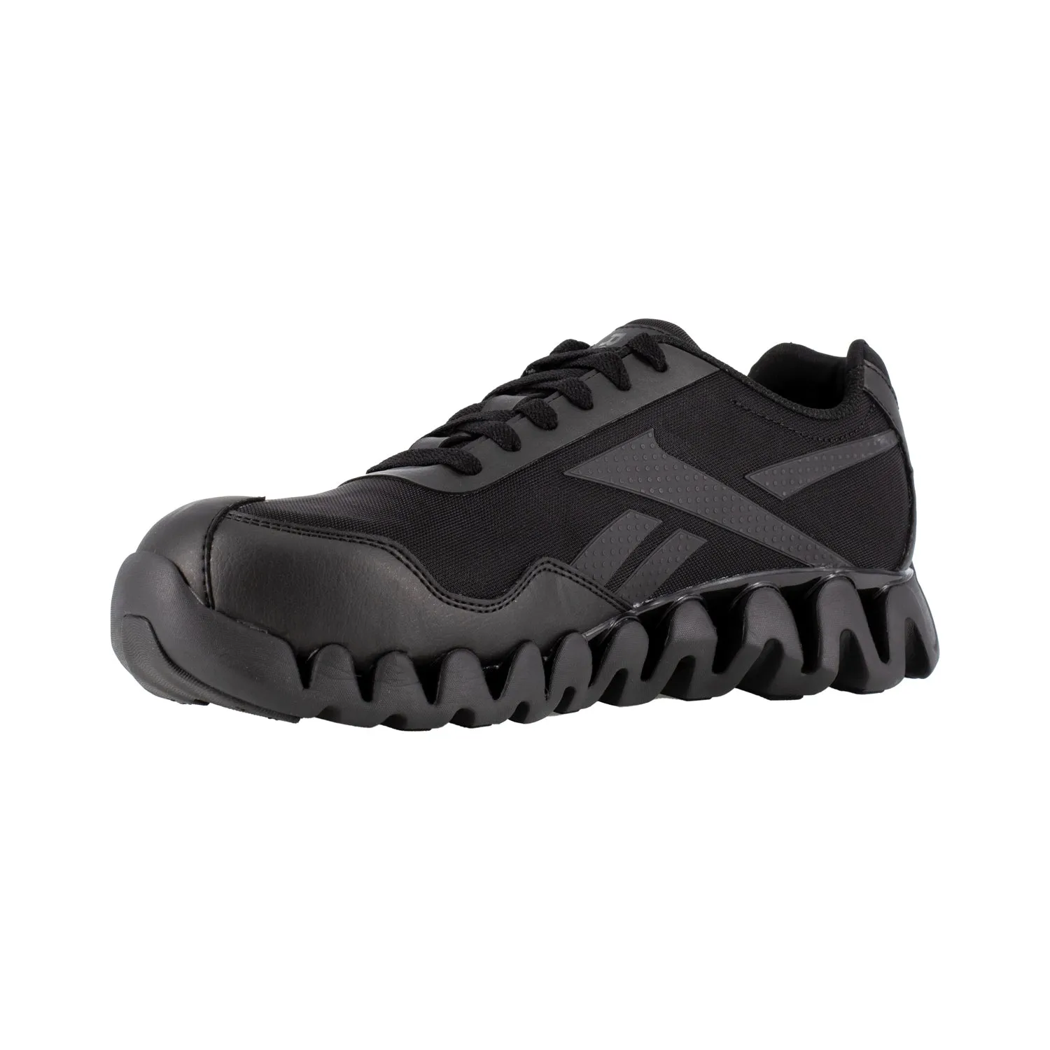 Reebok Mens Black Mesh Work Shoes Zig Pulse Athletic CT