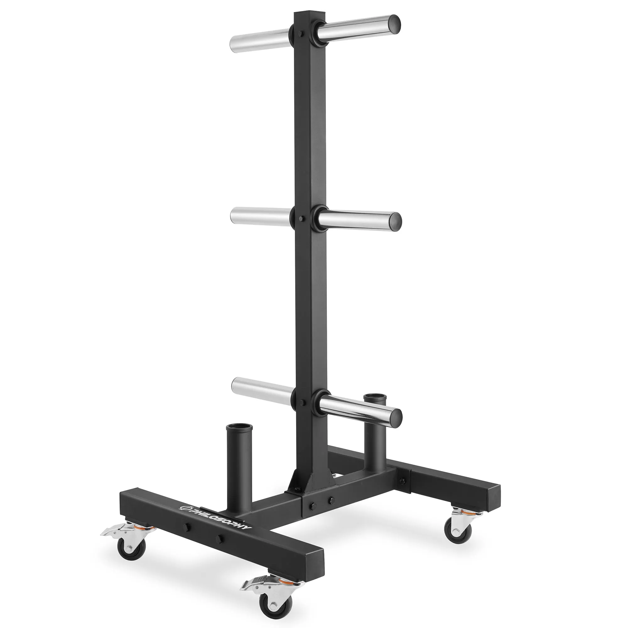 Rolling Olympic / Bumper Weight Plate Tree, Commercial Storage Rack