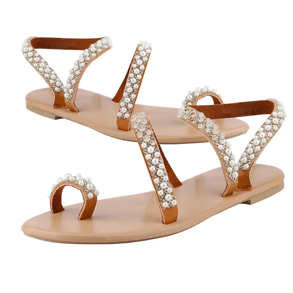 Sandals for Women - Sexy Flat Shoes, Bohemian Summer Flip Flops