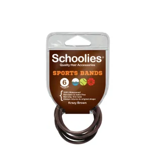 Schoolies Sports Bands 6pc - Krazy Brown