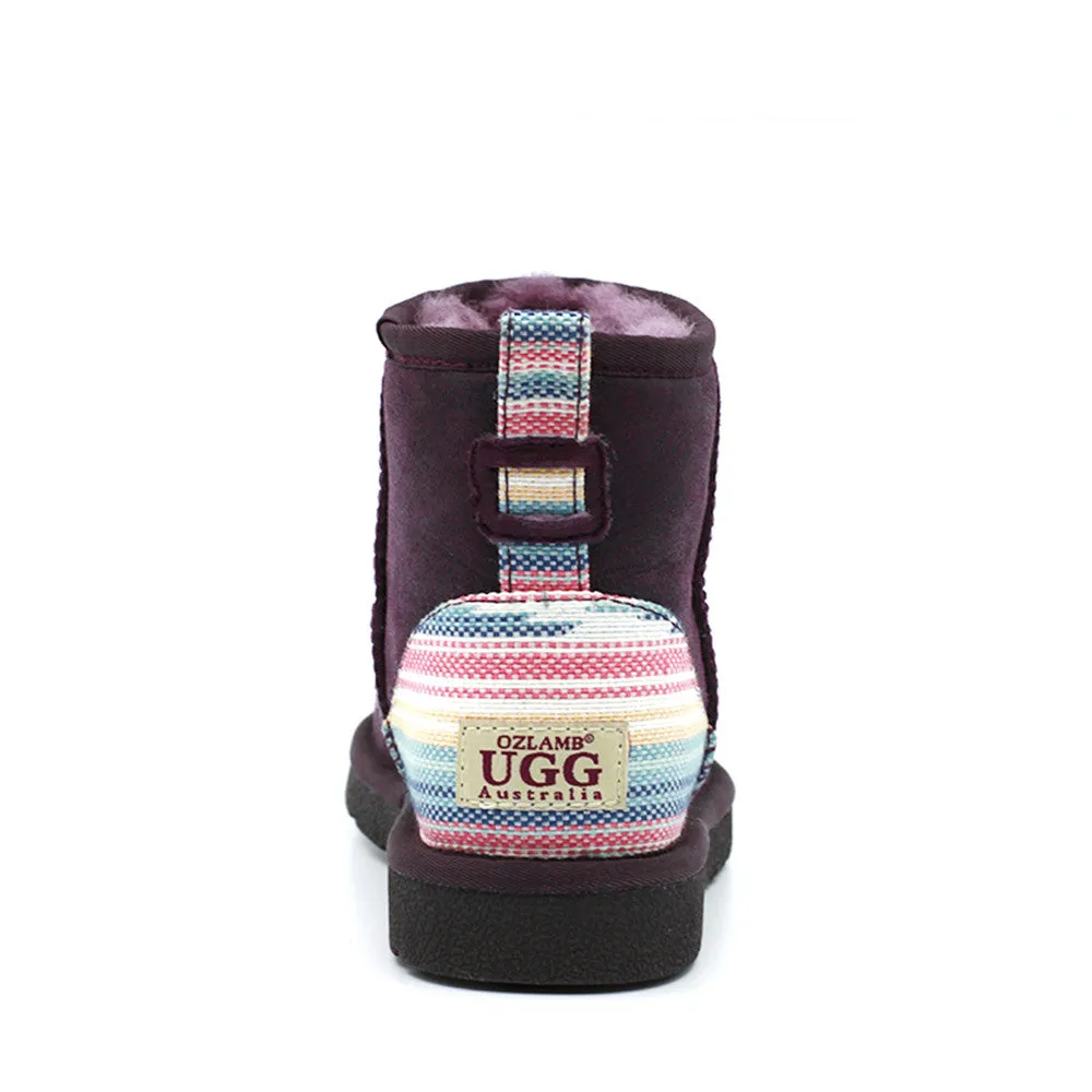 Serape Short Ugg Boot - Purple