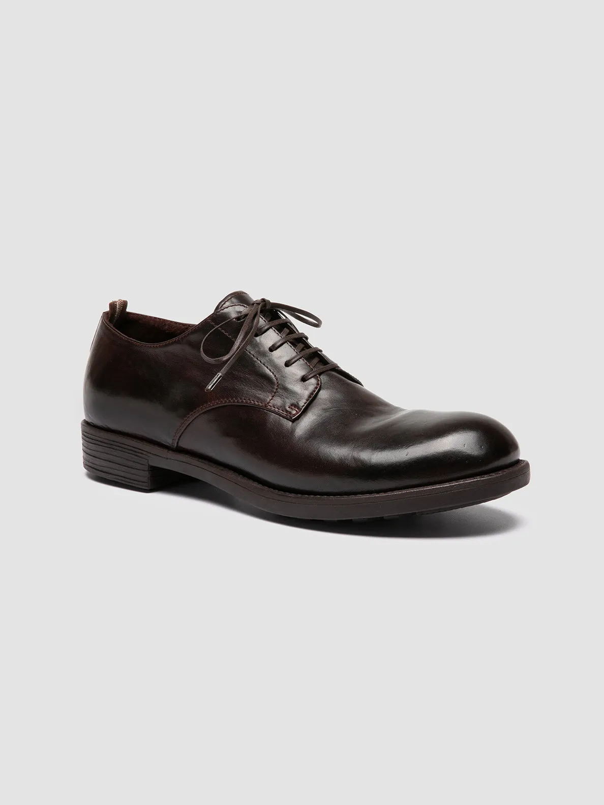 SERGEANT 001 - Brown Leather Derby Shoes