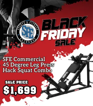 SFE Commercial 45 Degree Plate Loaded Leg Press Hack Squat Combo (New)