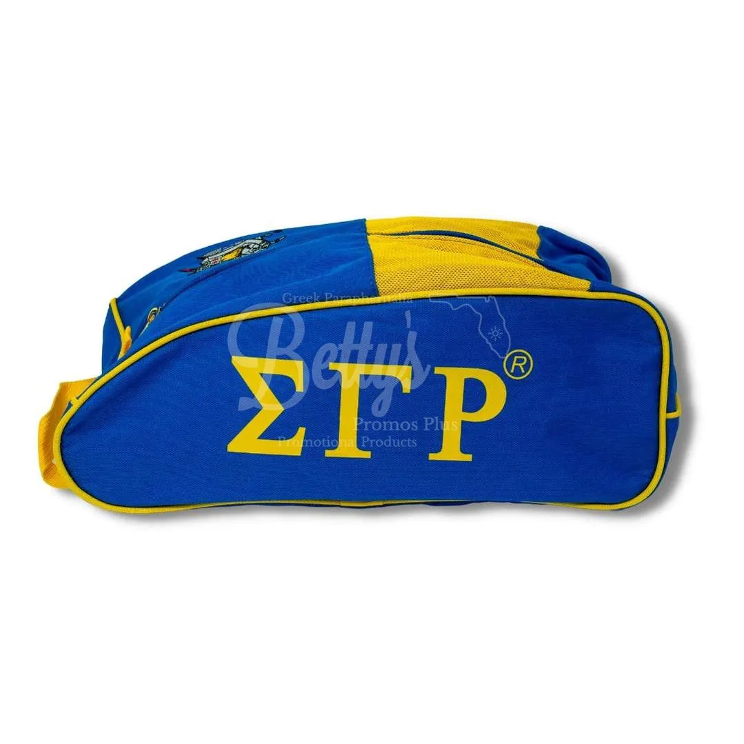 Sigma Gamma Rho ΣΓΡ Canvas Shoe Bag with Zippered Mesh