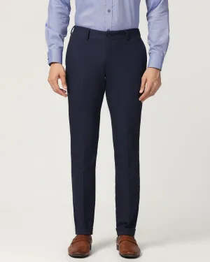 Slim Fit B-91 Formal Navy Solid Trouser - Hayabusa