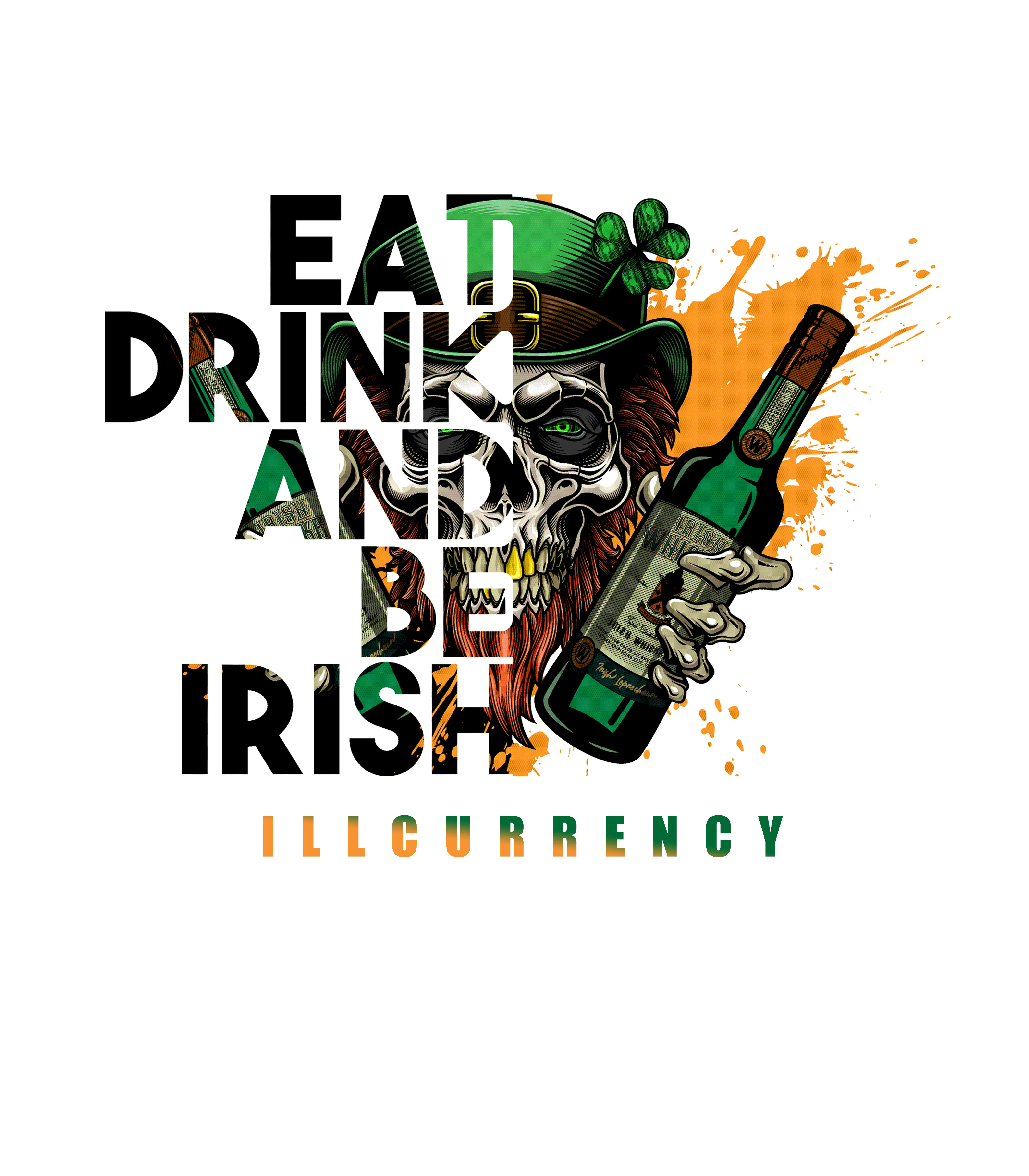 St. Pattys Collection White T-Shirt (Eat drink)