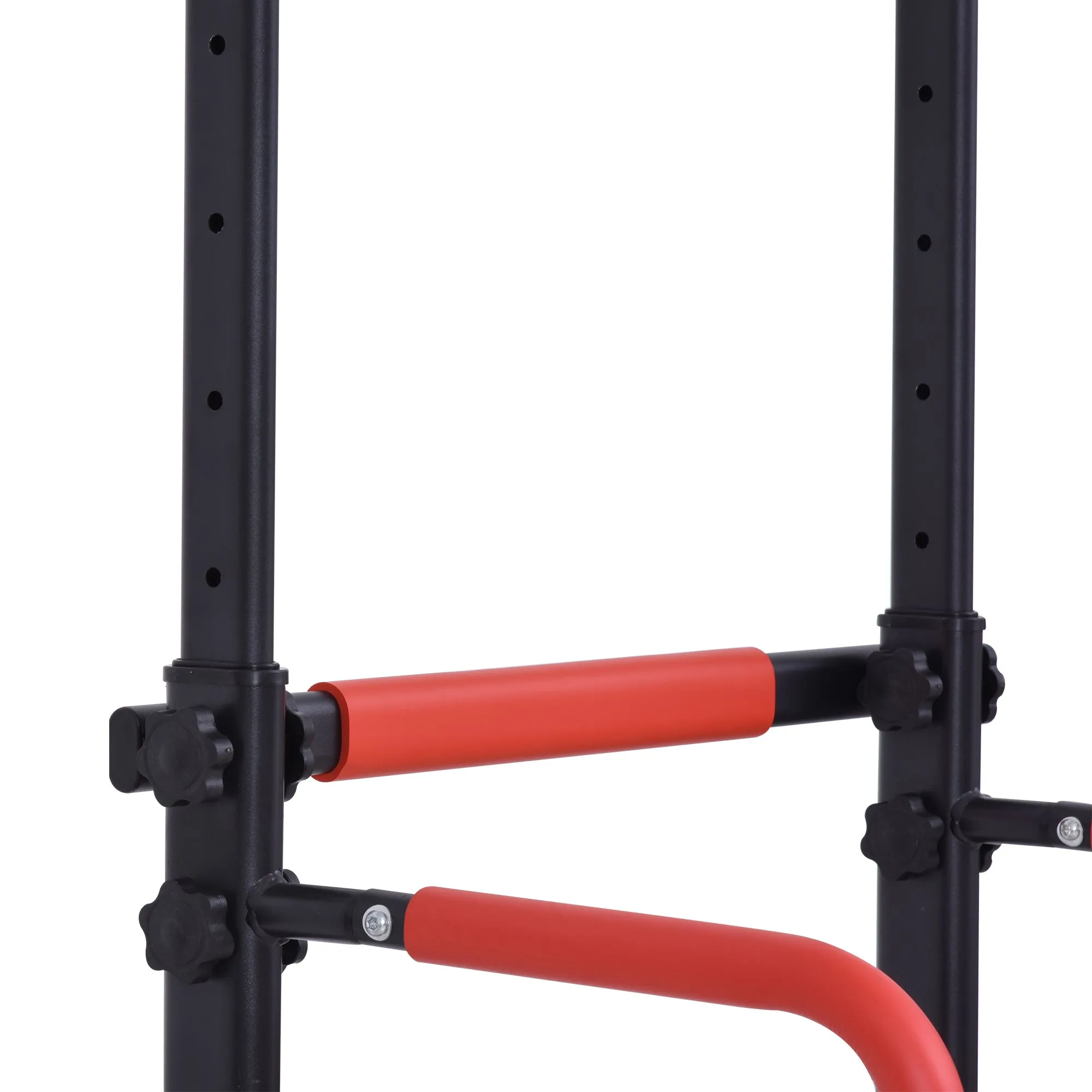 Steel Multi-Use Exercise Power Tower Pull Up Station Adjustable Height W/ Grips