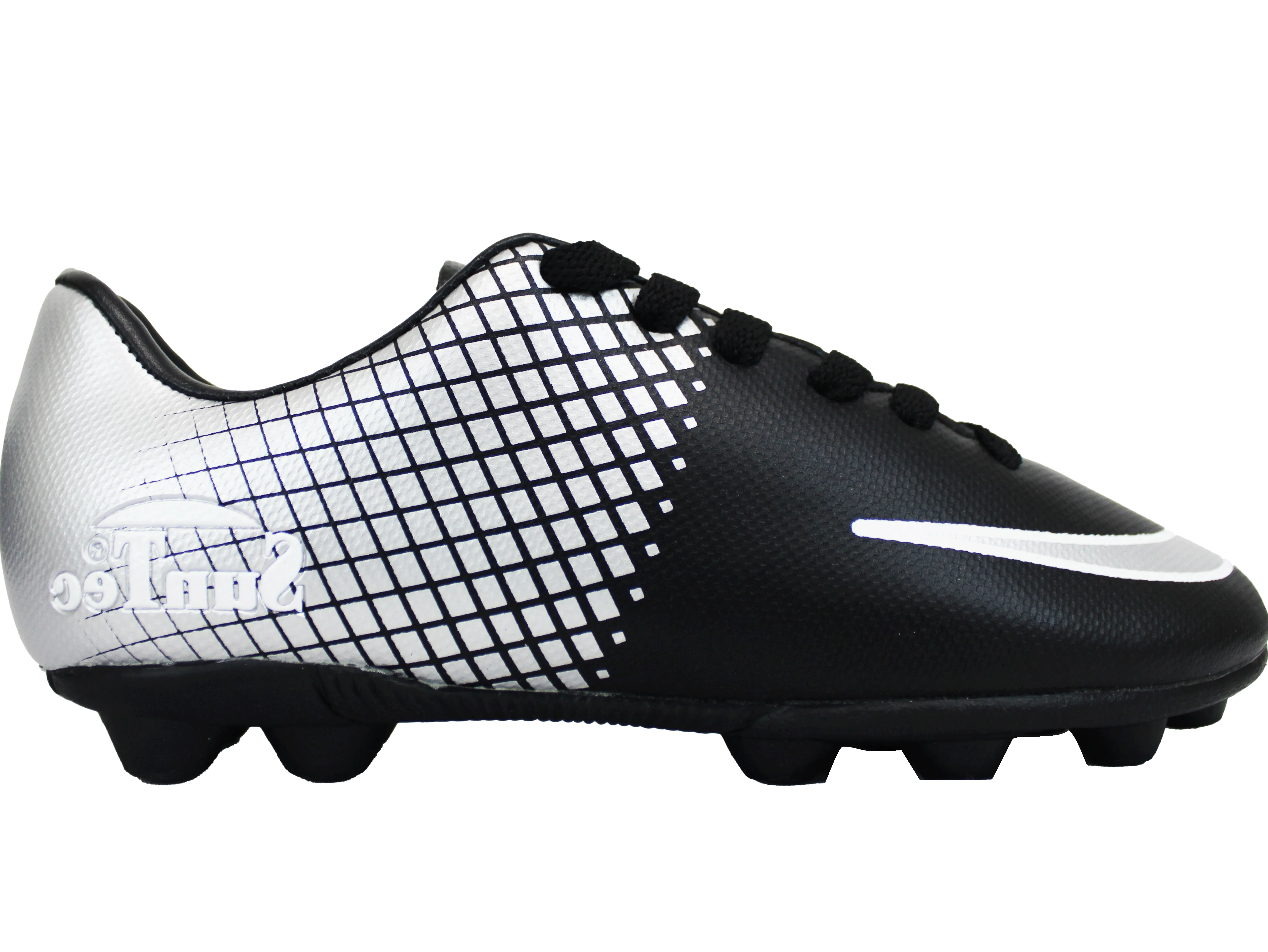 Sun-Tec Boys Black/Sliver Soccer Boots