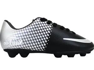 Sun-Tec Boys Black/Sliver Soccer Boots