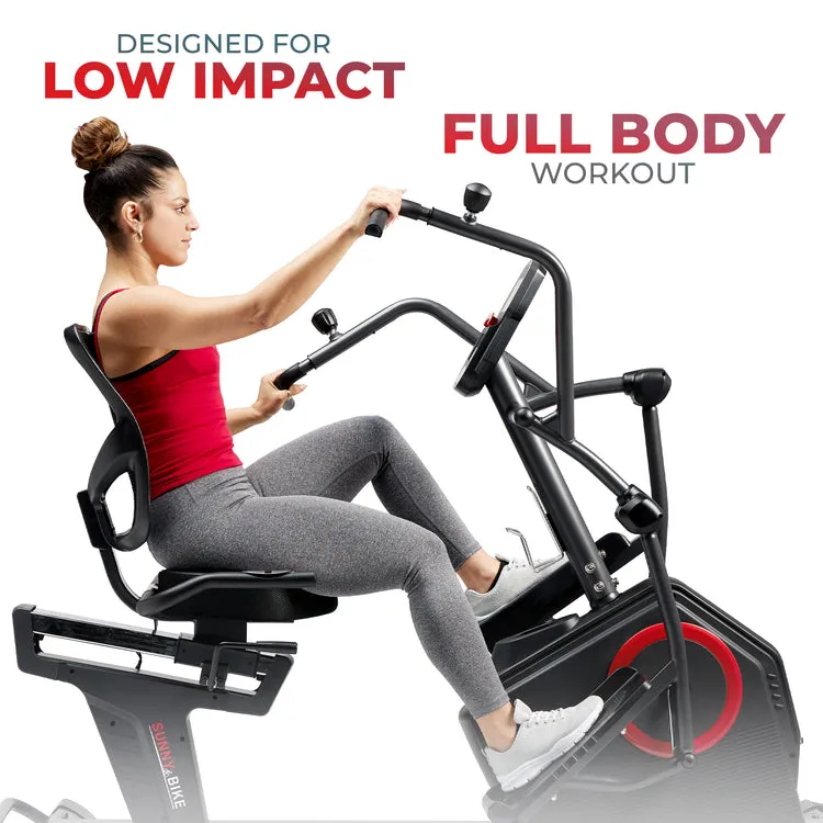 Sunny Health & Fitness Smart Recumbent Cross Trainer Elliptical Exercise Bike – SF-RBE4886SMART