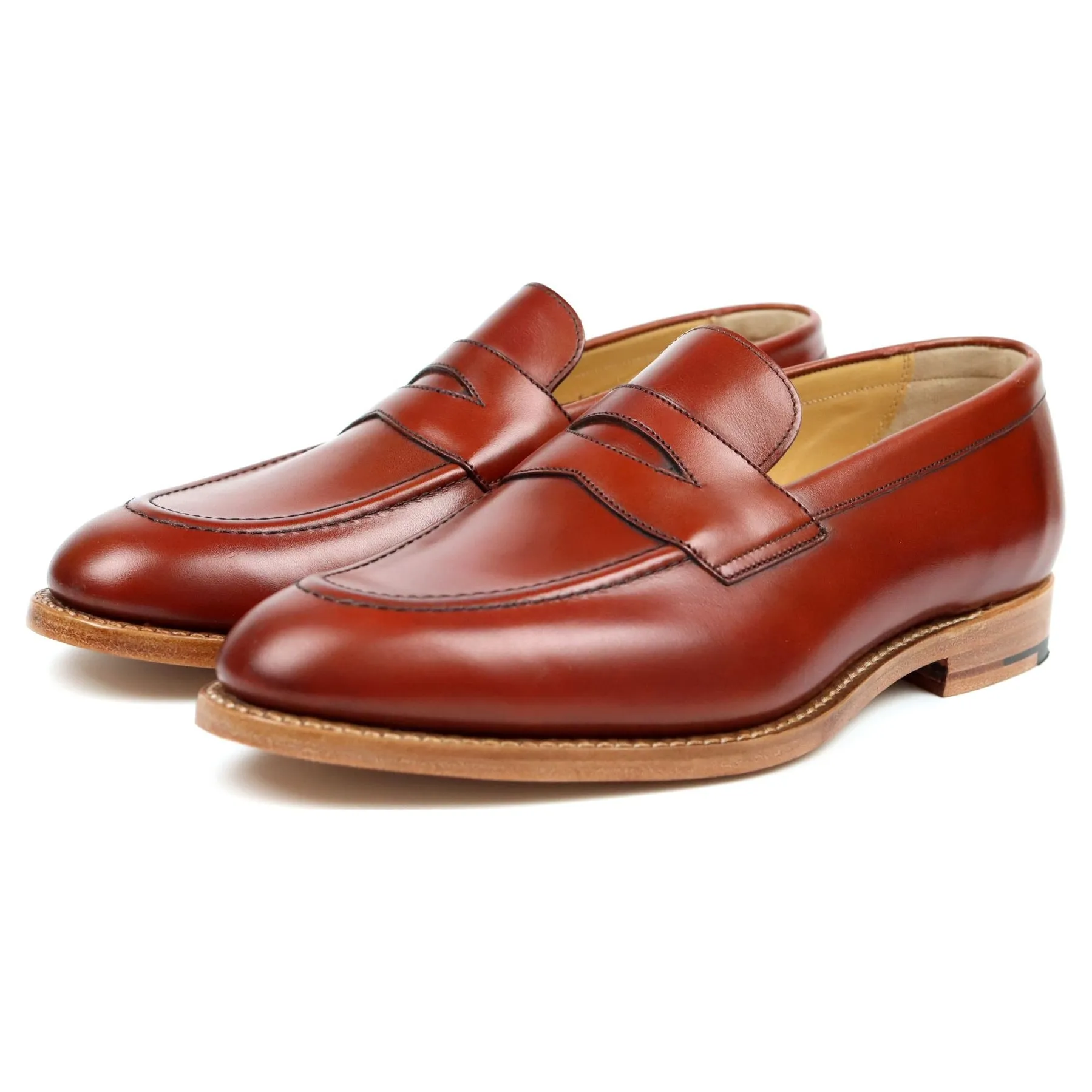 Tan Brown Leather Loafers UK 6.5 / UK 7