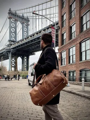 The Dagny Explorer | Luxury Leather Weekend Duffle Bag