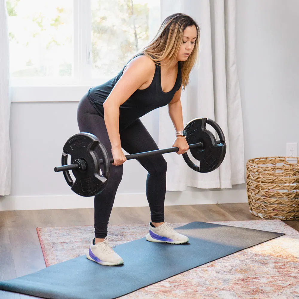 The Step Deluxe Adjustable Weight Barbell Set (includes the bar)