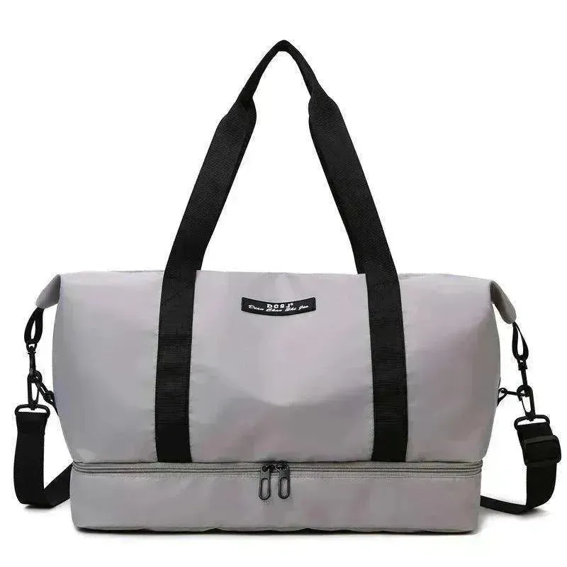 Travel Duffle Bag With Shoes Compartment Gym Waterfproof Handbag