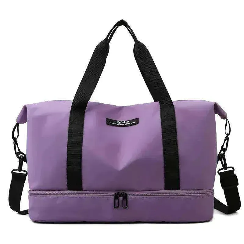 Travel Duffle Bag With Shoes Compartment Gym Waterfproof Handbag