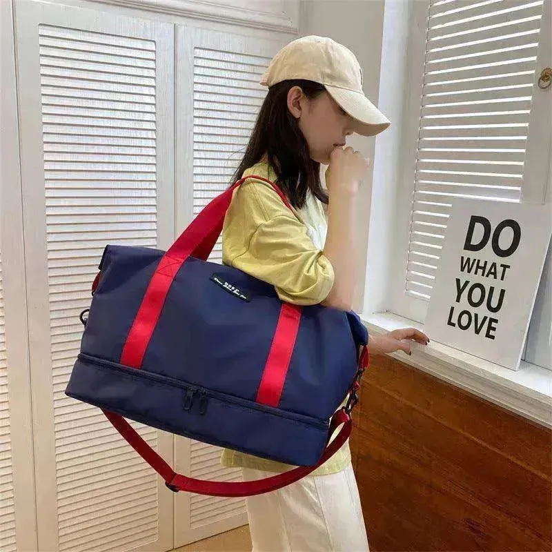 Travel Duffle Bag With Shoes Compartment Gym Waterfproof Handbag