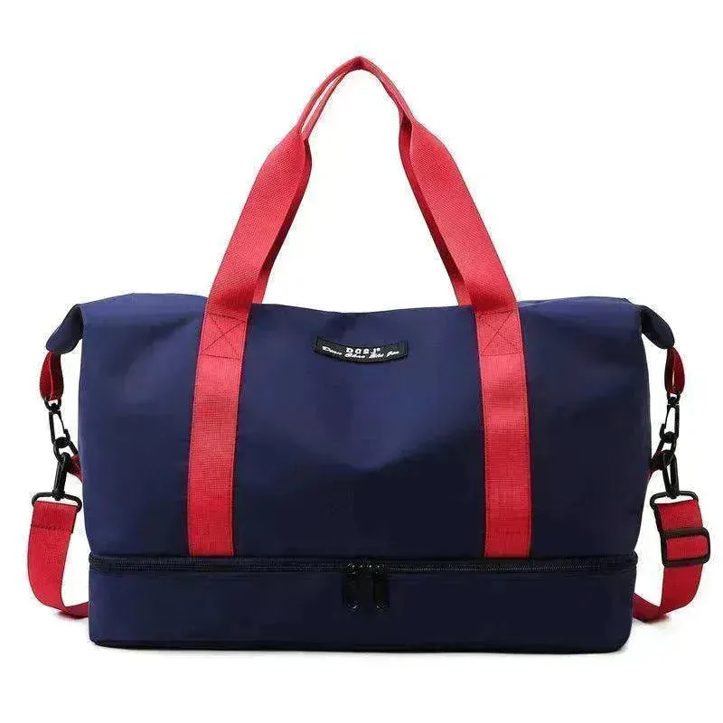 Travel Duffle Bag With Shoes Compartment Gym Waterfproof Handbag