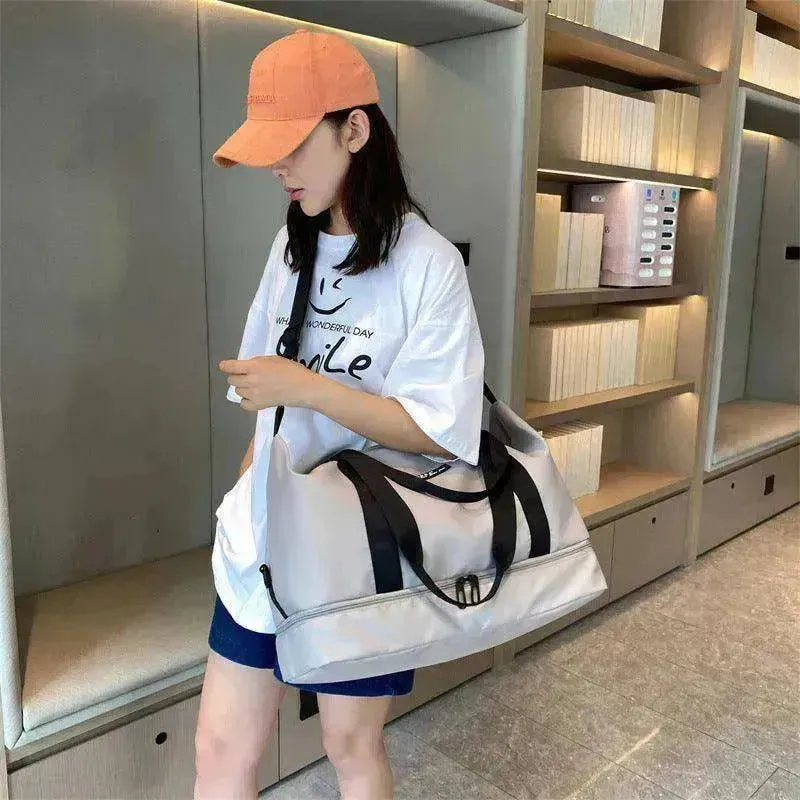 Travel Duffle Bag With Shoes Compartment Gym Waterfproof Handbag