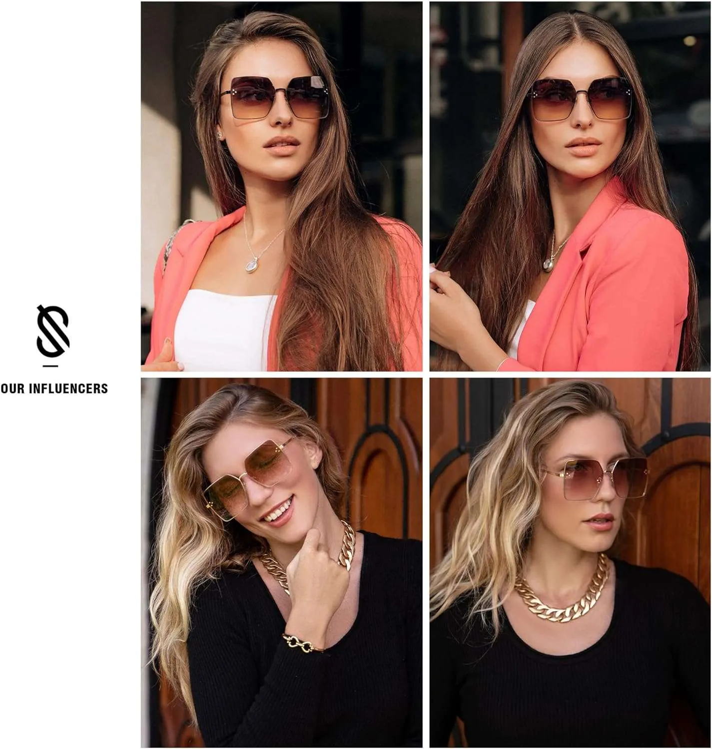 Trendy Oversized Square Sunglasses for Women